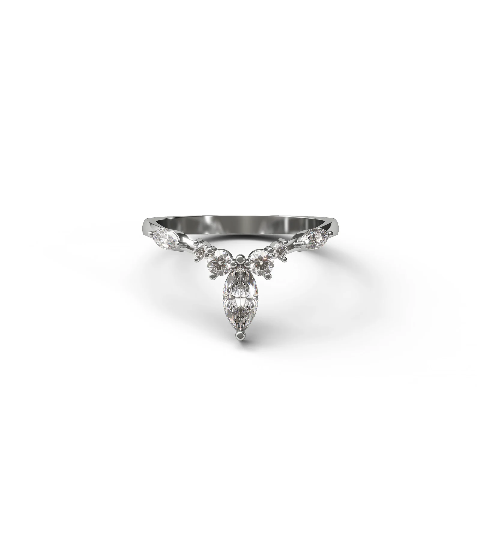 Beak ring with marquis stone image 1