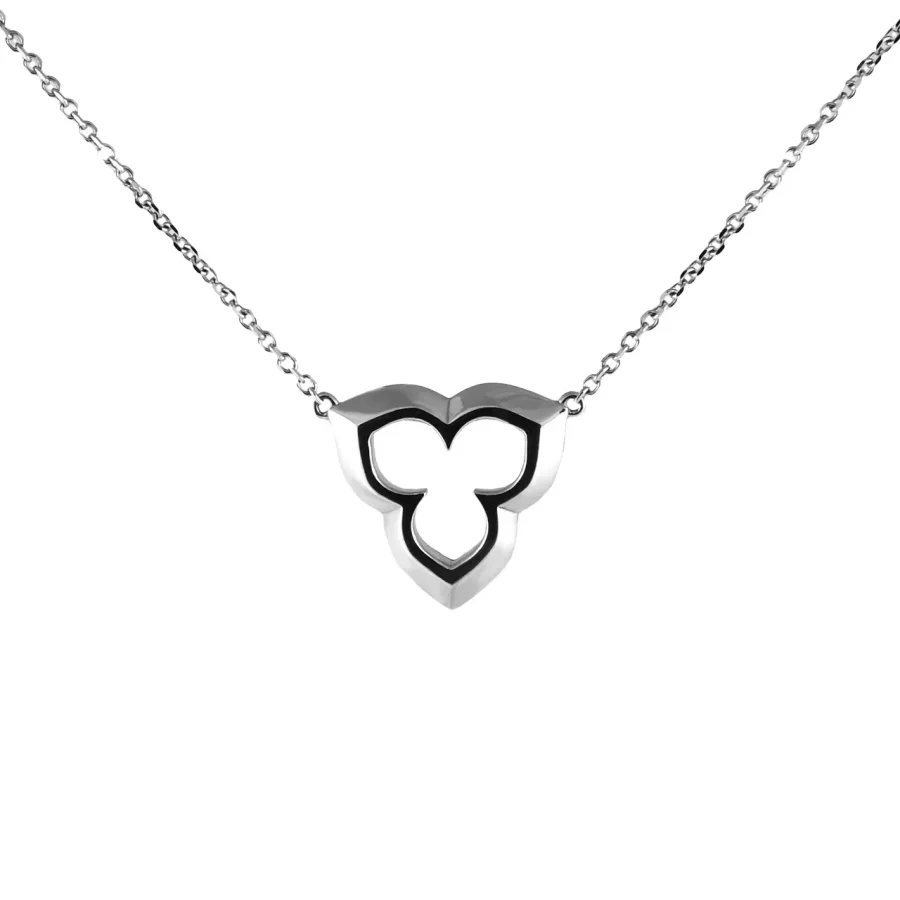Pendant necklace in white gold with diamonds hover image