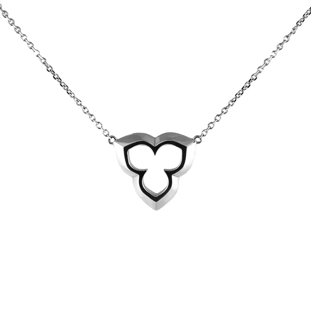Pendant necklace in white gold with diamonds image 2