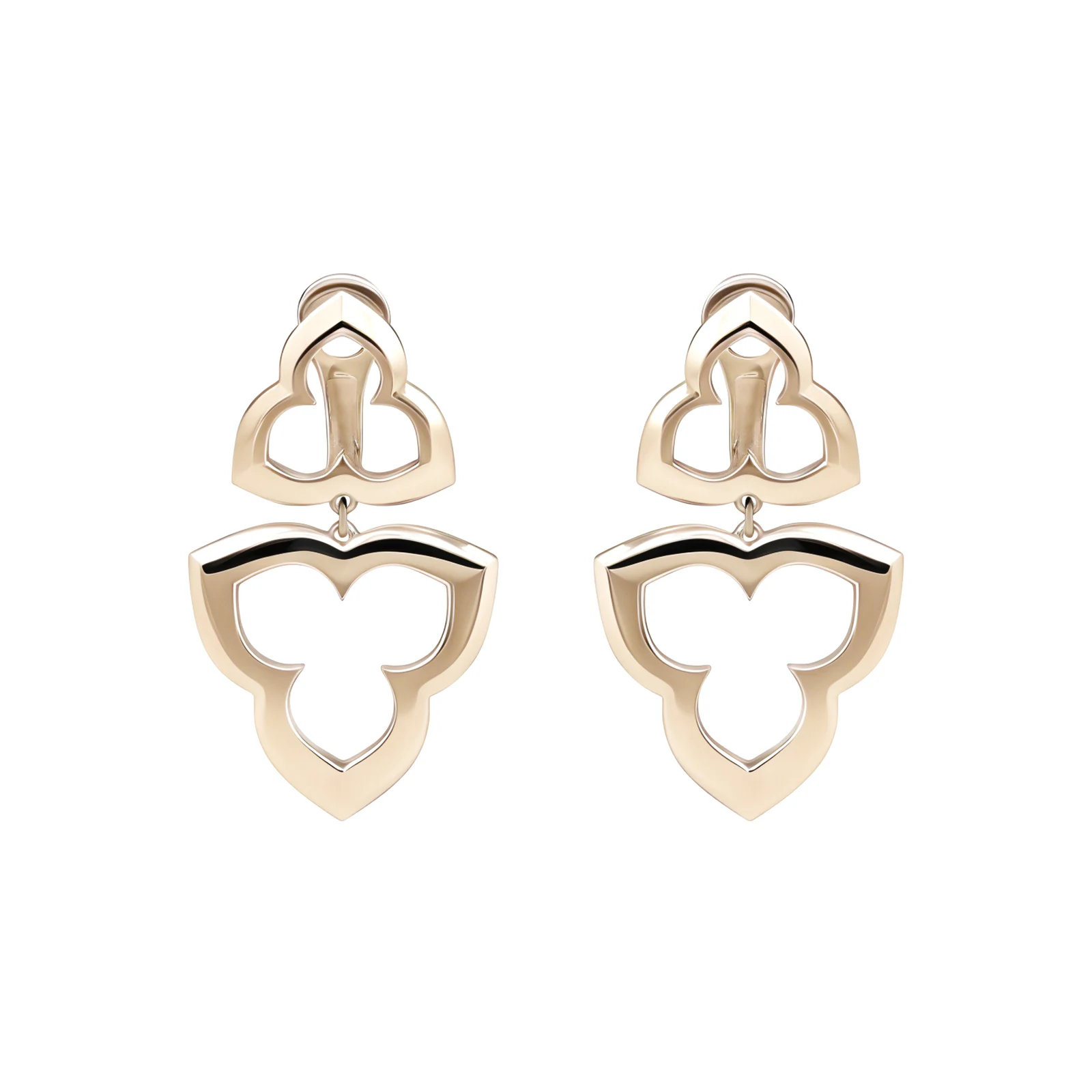 Large  earrings in gold image 1