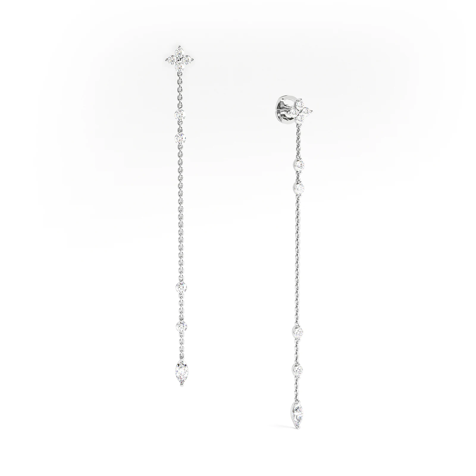 Dangle earrings with diamonds image 1